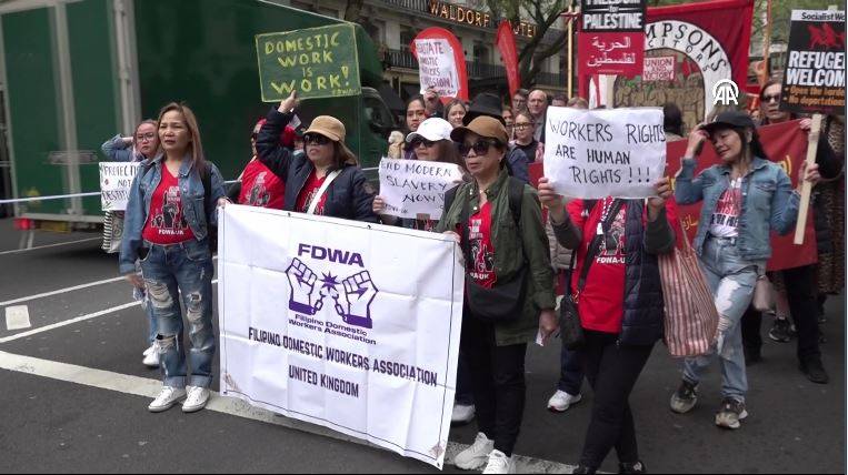 Londra'daki 1 Mayıs kutlamalarında Gazze'de ateşkes çağrısı 5